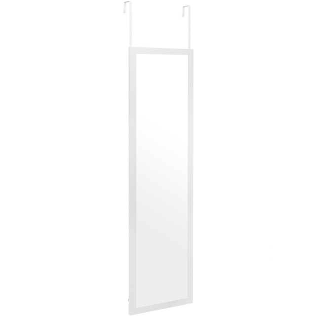 Costway White Full Length Over the Door Mirror - Size: 119.4 x 43.2 x 7.62cm - Wilko - image 1