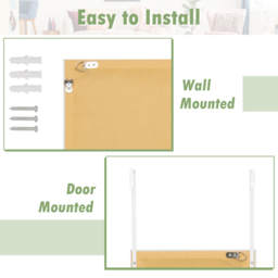 Costway White Full Length Over the Door Mirror - Size: 119.4 x 43.2 x 7.62cm - Wilko - thumbnail 6
