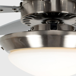ValueLights Spitfire Brushed Chrome Reversible Ceiling Fan with Light 30 inch - Size: 38 x 76 x 76cm - Silver - Wilko - thumbnail 7