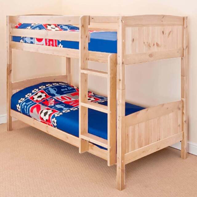 Brooklyn Classic Single Natural Wooden Bunk Bed - Cream - Wilko - image 1