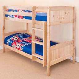 Brooklyn Classic Single Natural Wooden Bunk Bed - Cream - Wilko