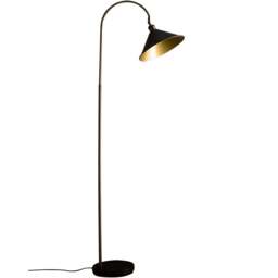 Kliving Derby Antique Brass Floor Lamp - Size: 165 x 30 x 45cm - Gold - Wilko