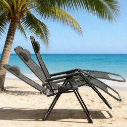 Willowmare Black Zero Gravity Lounge Chair 2 Pack - Size: 92 x 19 x 68cm - Wilko - thumbnail 5