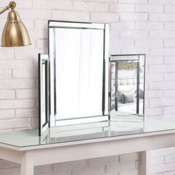 MirrorOutlet The Moreton Tri Fold Bevelled Dressing Table Mirror 76 x 54cm - Clear - Wilko - thumbnail 3