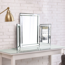 MirrorOutlet The Moreton Tri Fold Bevelled Dressing Table Mirror 76 x 54cm - Clear - Wilko - thumbnail 7