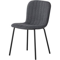 Bella Set of 2 Dark Grey Teddy Faux Fur Stitched Design Dining Chairs - MCC - Wilko - thumbnail 3