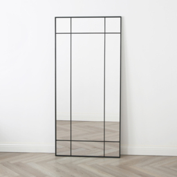 Aion Industrial Black Framed Window Mirror 170 x 80cm - Home Garden Direct - Wilko - thumbnail 3