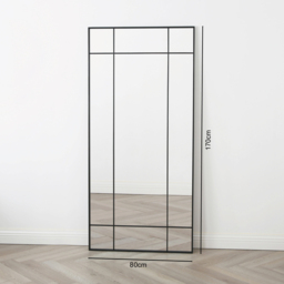Aion Industrial Black Framed Window Mirror 170 x 80cm - Home Garden Direct - Wilko - thumbnail 5