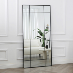 Aion Industrial Black Framed Window Mirror 170 x 80cm - Home Garden Direct - Wilko - thumbnail 4