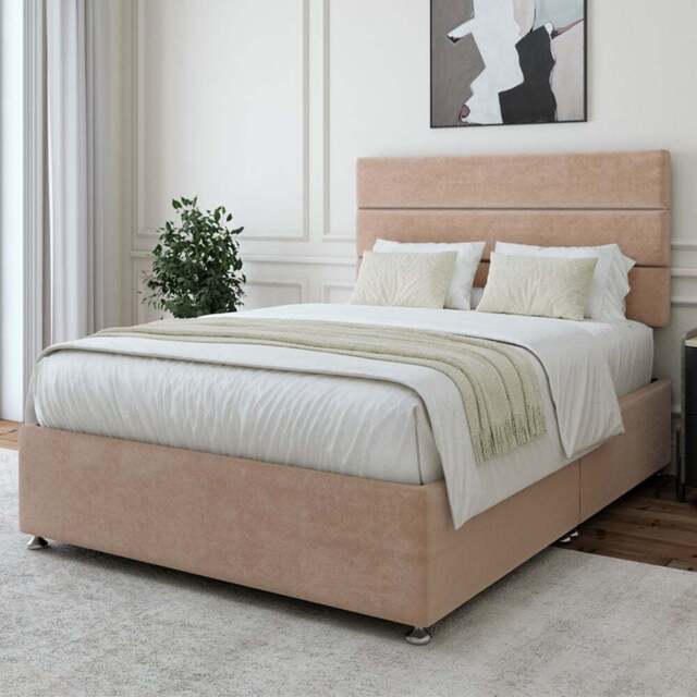 Bedmaster Small Double Mink Naples Velvet Divan Base - Brown - Wilko - image 1