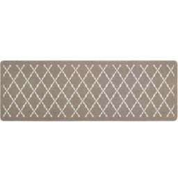 My Mat Arbor Stone Diamond Stain Resistant Runner 67 x 200cm - Size: 67 x 200 x 2cm - Brown - Wilko