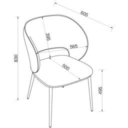 Bentley Designs Stella Blue Boucle Fabric Swivel Chair - Size: 83 x 57 x 61cm - Cream - Wilko - thumbnail 7