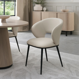 Bentley Designs Stella Blue Boucle Fabric Swivel Chair - Size: 83 x 57 x 61cm - Cream - Wilko - thumbnail 6