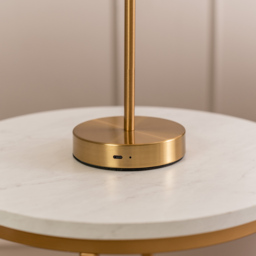 ValueLights Emmy Rechargeable LED Portable Table Lamp - Gold - Wilko - thumbnail 6