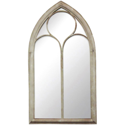 Charles Bentley Sand Gothic Chapel Outdoor Garden Mirror 112 x 61cm - Brown - Wilko - thumbnail 1