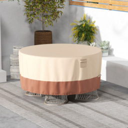 Costway Beige Large Round Patio Furniture Cover - Size: 43 x 43 x 3cm - Cream - Wilko - thumbnail 4
