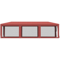 vidaXL 3 x 9m Red Foldable Party Tent with 8 Mesh Sidewalls - Wilko - thumbnail 5
