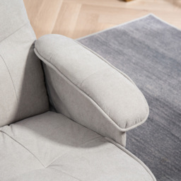 Portland Light Grey Swivel Recliner Chair with Footstool - Size: Single - Wilko - thumbnail 4