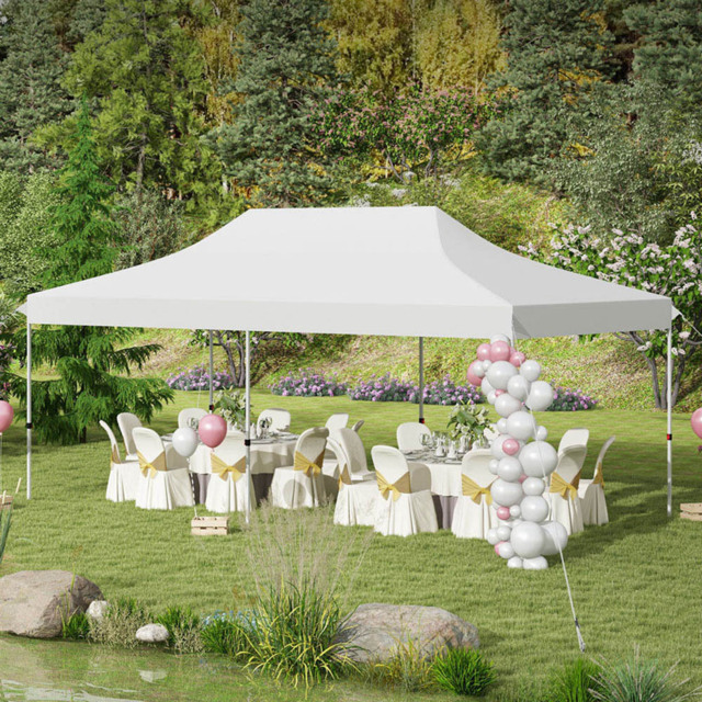 Costway 3 x 6m White Canopy Tent with Carry Bag - Wilko - image 1