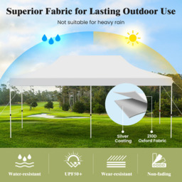 Costway 3 x 6m White Canopy Tent with Carry Bag - Wilko - thumbnail 7