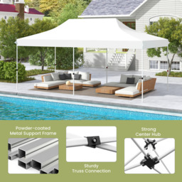 Costway 3 x 6m White Canopy Tent with Carry Bag - Wilko - thumbnail 6
