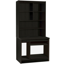 R White Cabinets 6 Shelf Computer Desk with Hutch Black - Size: 182.8 x 85 x 54cm - Wilko - thumbnail 3
