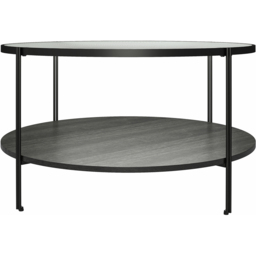 Dorel Wainwright Black Oak Round Coffee Table - Size: 44 x 79 x 79cm - Wilko - thumbnail 4
