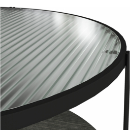 Dorel Wainwright Black Oak Round Coffee Table - Size: 44 x 79 x 79cm - Wilko - thumbnail 7