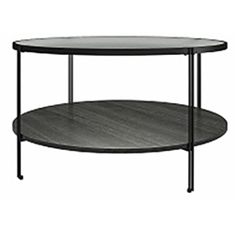 Dorel Wainwright Black Oak Round Coffee Table - Size: 44 x 79 x 79cm - Wilko - thumbnail 3