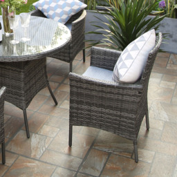 RayGar Valencia 4 Seater Rattan Garden Lounge Set - Grey - Wilko - thumbnail 5