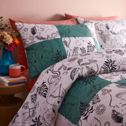 furn. Mythos King Size Green and Natural Duvet Set - Multi - Wilko - thumbnail 3