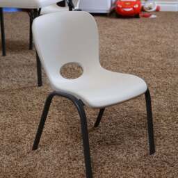 Lifetime Products Set of 4 Kids Stack Essential Chair - Size: 59.8 x 36.8 x 38.2cm - Cream - Wilko
