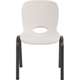 Lifetime Products Set of 4 Kids Stack Essential Chair - Size: 59.8 x 36.8 x 38.2cm - Cream - Wilko - thumbnail 4