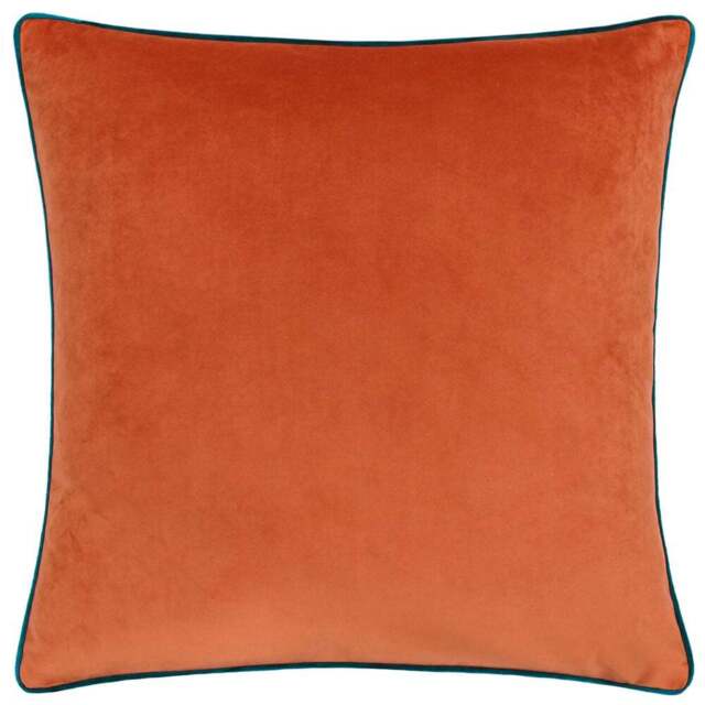 Paoletti Meridian Tiger Teal Velvet Cushion - Size: 55 x 55 cm - Multi - Wilko - image 1
