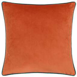Paoletti Meridian Tiger Teal Velvet Cushion - Size: 55 x 55 cm - Multi - Wilko