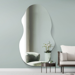 The Lacuna Frameless Wall Mirror 180 x 80cm - Black - MirrorOutlet - Wilko - thumbnail 3