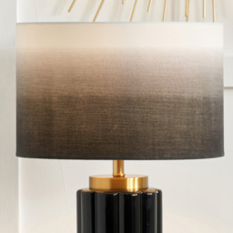 Pacific Lifestyle Lushan Black Scalloped Ceramic Table Lamp - Wilko - thumbnail 4