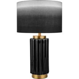 Pacific Lifestyle Lushan Black Scalloped Ceramic Table Lamp - Wilko - thumbnail 1
