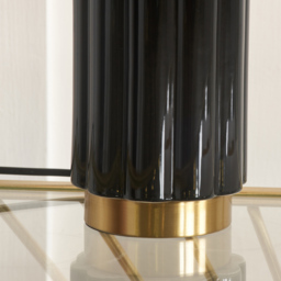 Pacific Lifestyle Lushan Black Scalloped Ceramic Table Lamp - Wilko - thumbnail 5