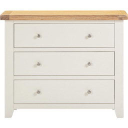 Seconique Windsor 3 Drawer Ivory and Oak Storage Chest - Ivory/Oak - Wilko - thumbnail 4