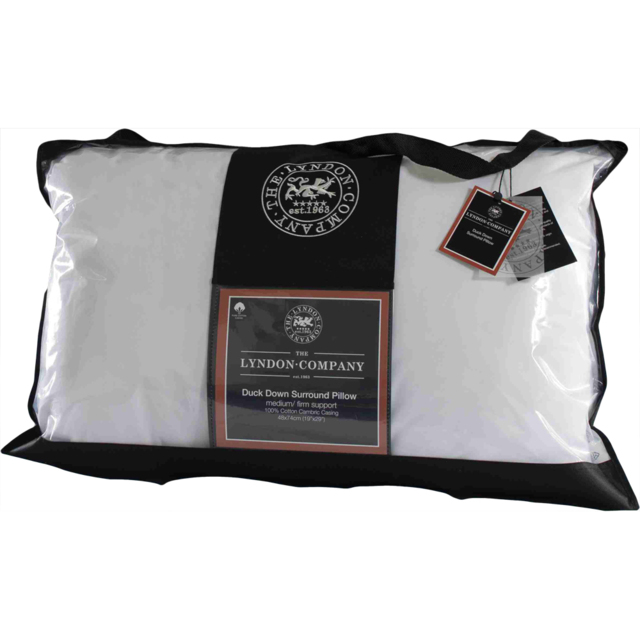 The Lyndon Company Duck Down Surround Pillow - Size: Single - White - Wilko - image 1