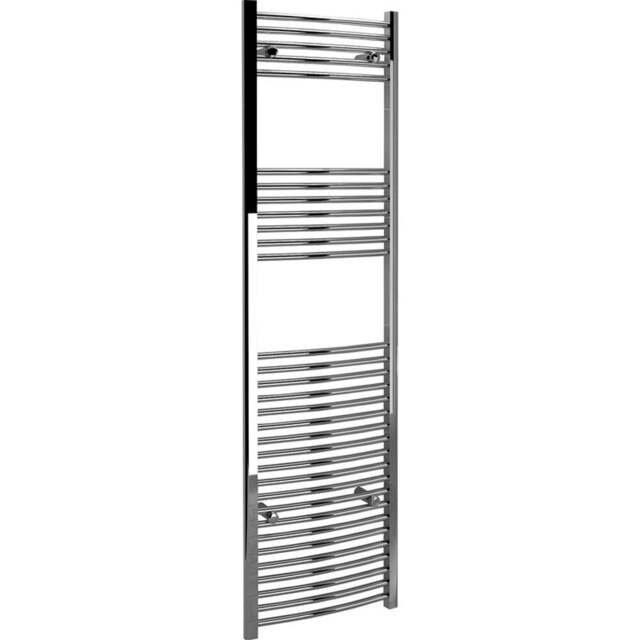 Prorad 2 Chrome Curved Towel Rail 500 x 1200mm - Size: 160 x 50 x 4.4cm - Silver - Wilko - image 1