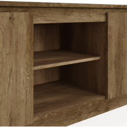 GFW Canyon 2 Door 2 Shelf Oak TV Unit - Size: 45 x 147 x 60cm - Wilko - thumbnail 6