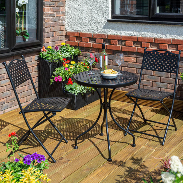 Rowlinson Havana 2 Seater Garden Bistro Set Black - Wilko - image 1