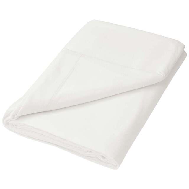 Helena Springfield Single White Brushed Cotton Flat Bed Sheet - Wilko - image 1