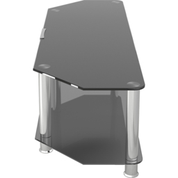 AVF Classic 2 Shelf Black and Chrome Glass Corner TV Unit - AVF Group Ltd - Wilko - thumbnail 5