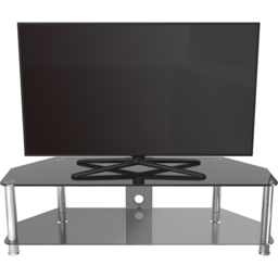 AVF Classic 2 Shelf Black and Chrome Glass Corner TV Unit - AVF Group Ltd - Wilko - thumbnail 7