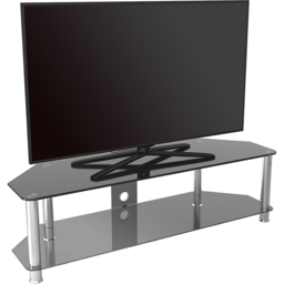 AVF Classic 2 Shelf Black and Chrome Glass Corner TV Unit - AVF Group Ltd - Wilko - thumbnail 6