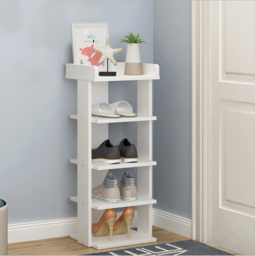 Living and Home 5 Tier White Wooden Open Shoe Rack - Size: 25 x 27 x 75cm - Wilko - thumbnail 4