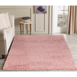 Desire Rugs Oxford Baby Pink Plain Shaggy Runner Rug 60 x 220cm - Babypink - Wilko - thumbnail 6